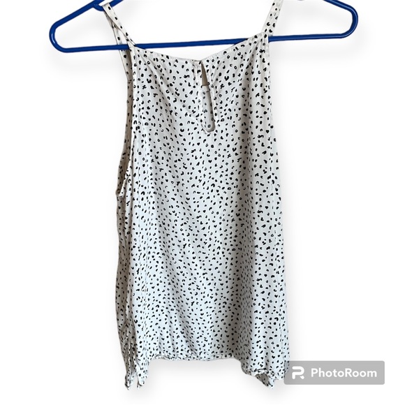 Leopard Print Tank Top Womens M White And Black Workwear Basic Staple Light - Picture 2 of 12